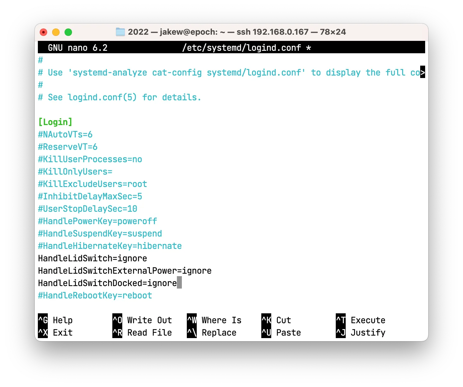 Setting &#x60;HandleLidSwitch&#x60;, &#x60;HandleLidSwitchExternalPower&#x60; and &#x60;HandleLidSwitchDocked&#x60; to &#x60;ignore&#x60; in the &#x60;/etc/systemd/logind.conf&#x60; file