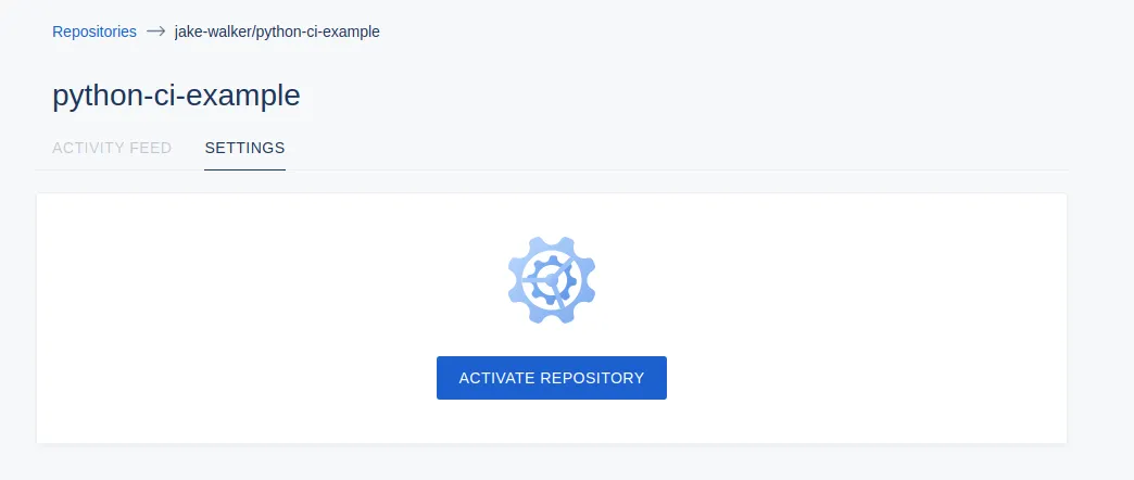 Activating my repository through Drone