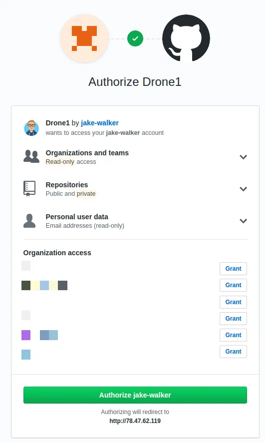 GitHub Authorization Page