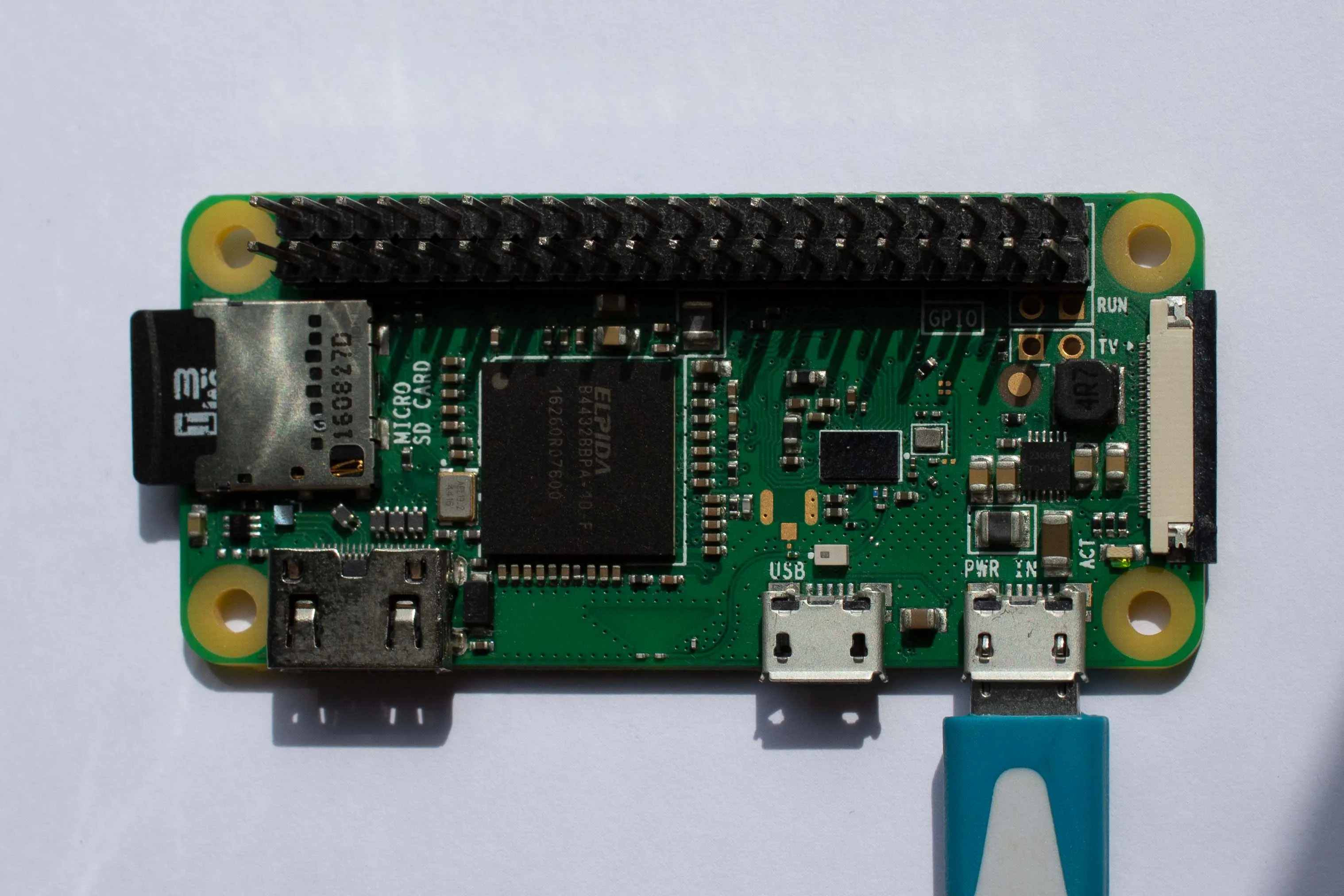 Raspberry Pi Zero with SD card and Power