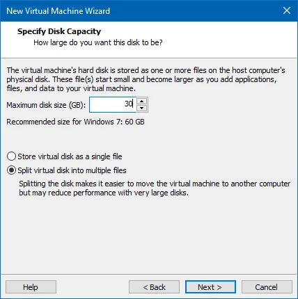 VMware Virtual Machine Wizard