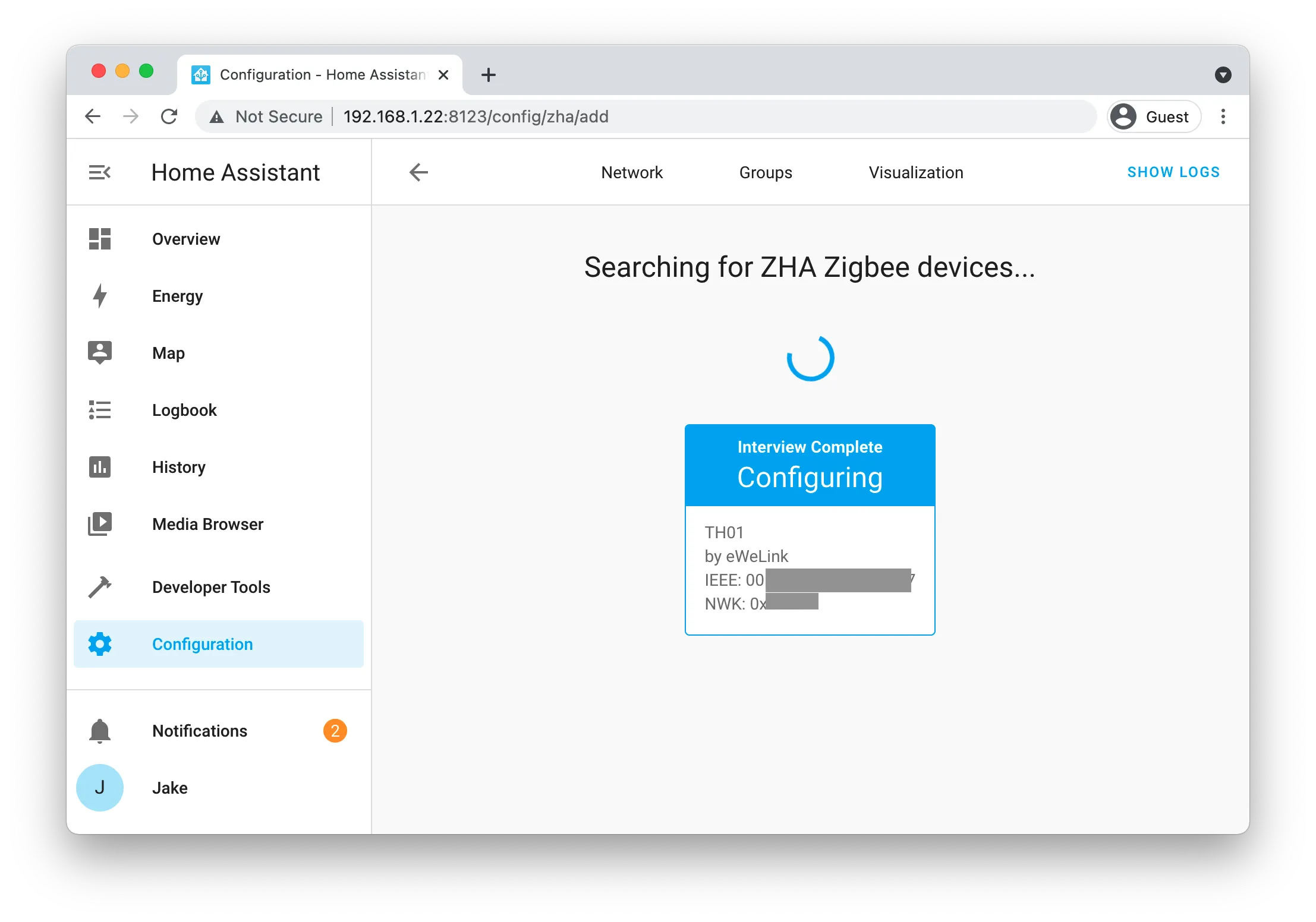 Home Assistant ZHA Integration Interview