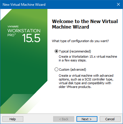 VMware Virtual Machine Wizard