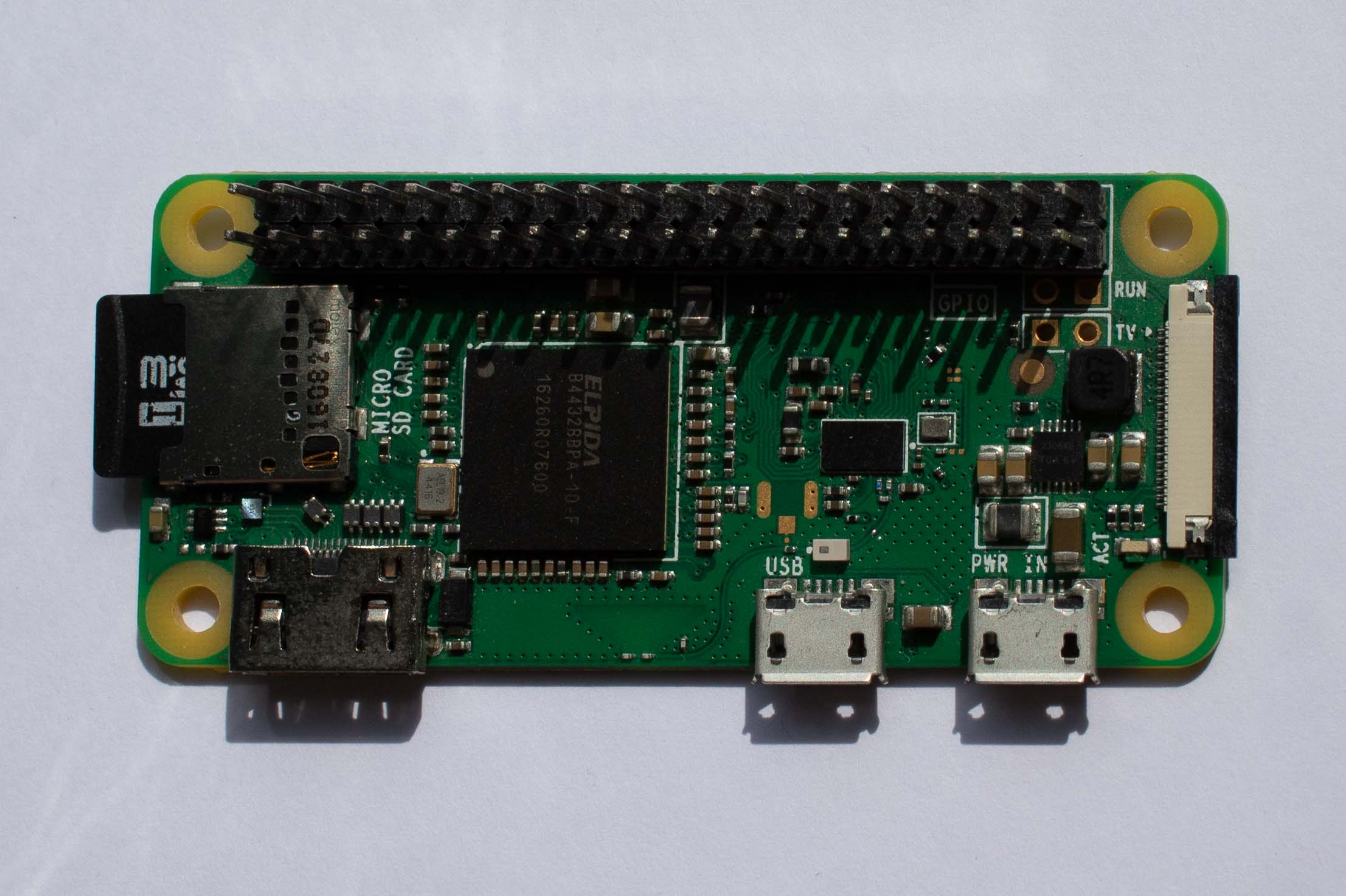 Raspberry Pi Zero with SD card