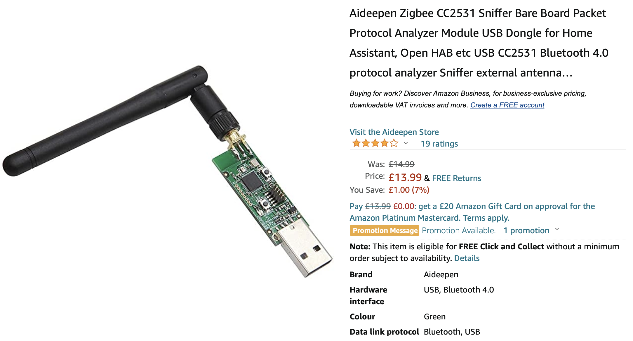Zigbee USB Dongle on Amazon.co.uk