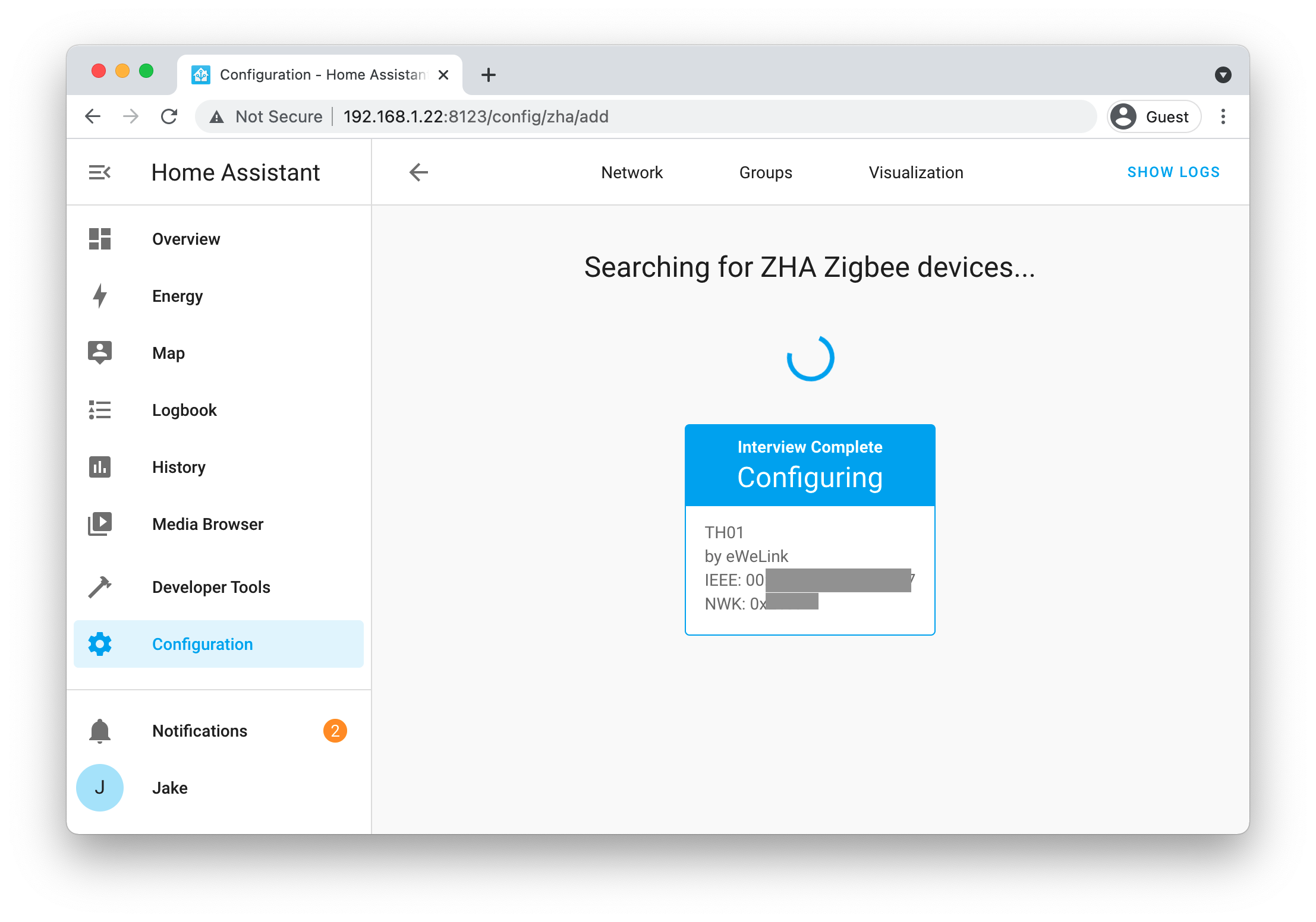 Using Zigbee devices with Home Assistant